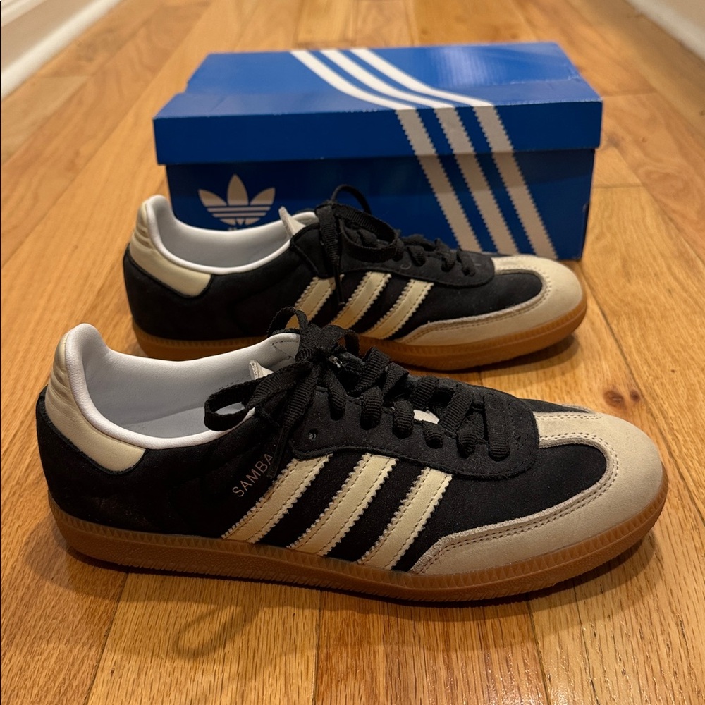 Adidas Samba Black and Cream Sneakers